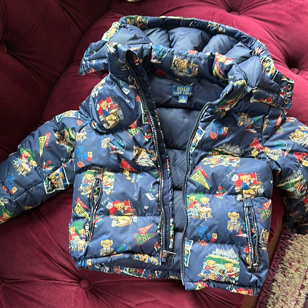Ralph Lauren Kids Blue Puffer Jacket